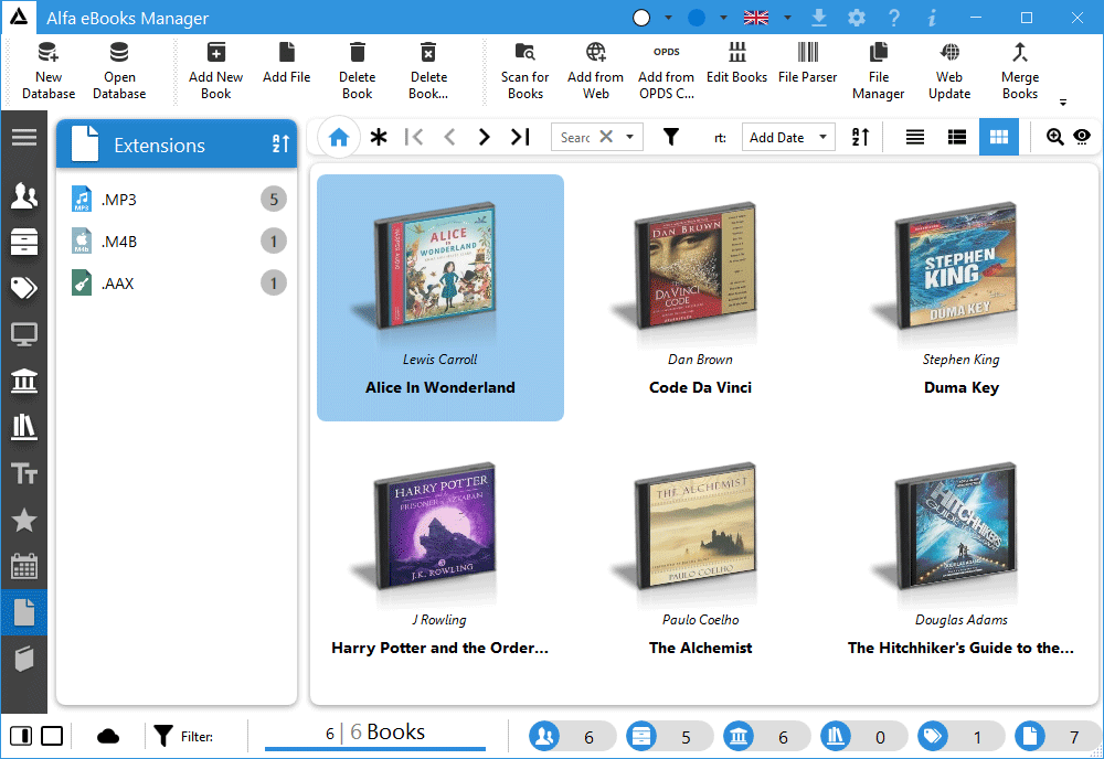 Audiobook organizer